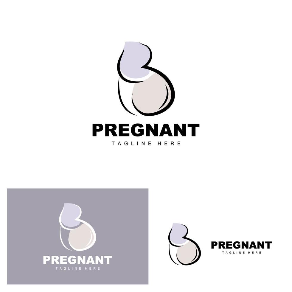 gravid logotyp, mamma och bebis hälsa vård design, gravid och bebis medicin varumärke ikon vektor