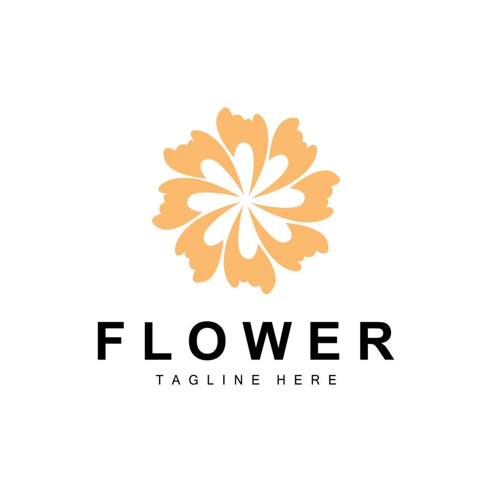 blomma logotyp, blomma trädgård design med enkel stil vektor produkt varumärke, skönhet vård, naturlig