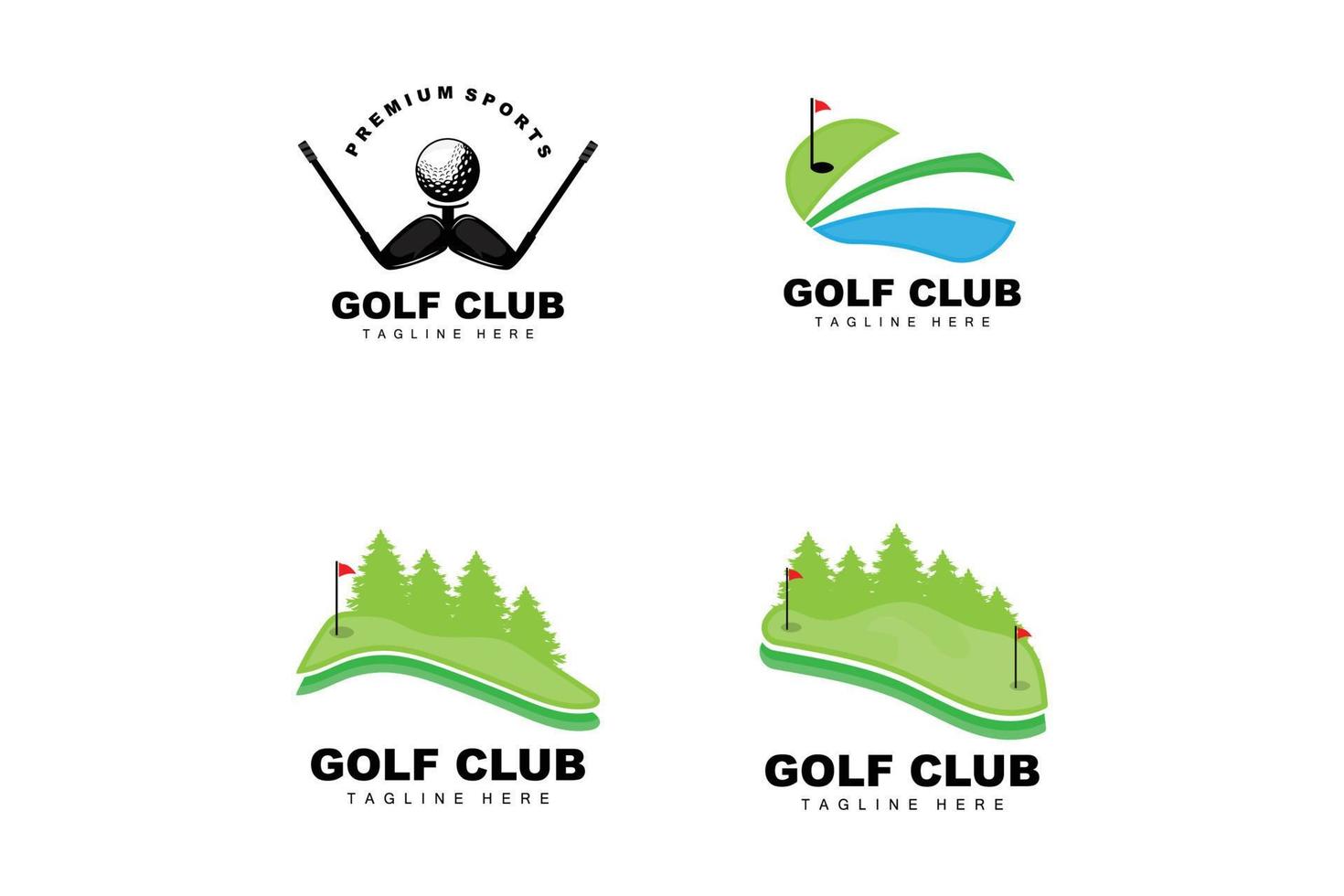 golf boll logotyp, vektor pinne golf. utomhus- sporter spel, disciplin design, ikon mall