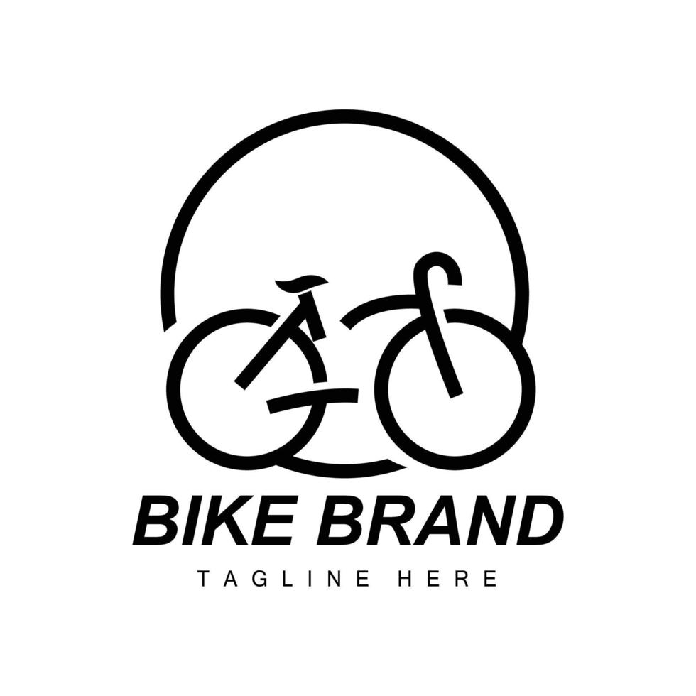 cykel logotyp, fordon vektor, cykel silhuett ikon, enkel design inspiration vektor