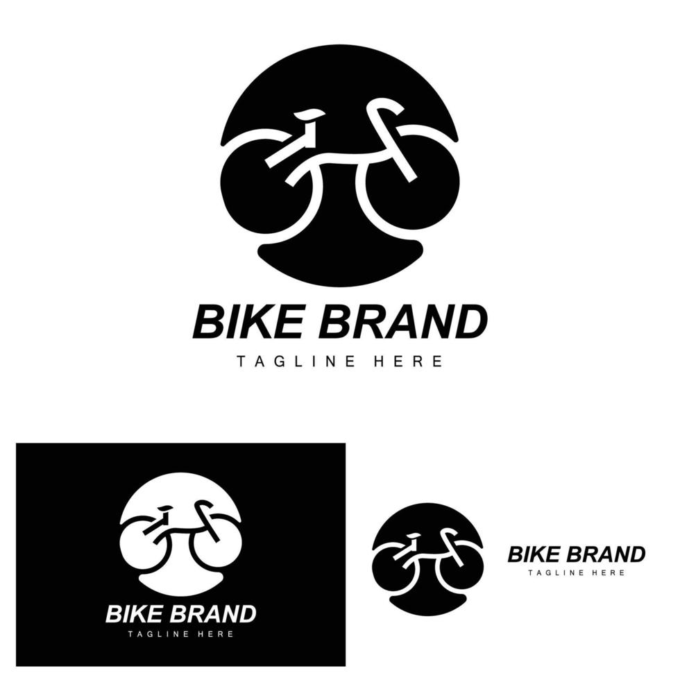 Fahrrad Logo, Fahrzeug Vektor, Fahrrad Silhouette Symbol, einfach Design Inspiration vektor