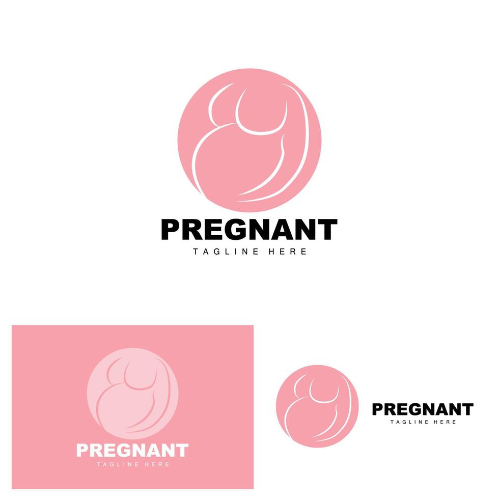 gravid logotyp, mamma och bebis hälsa vård design, gravid och bebis medicin varumärke ikon vektor