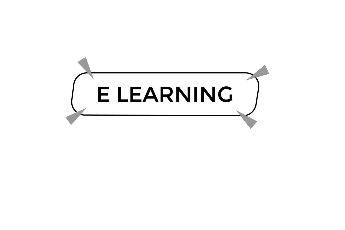 E-Learning Taste vectors.sign Etikette Rede Blase E-Learning vektor