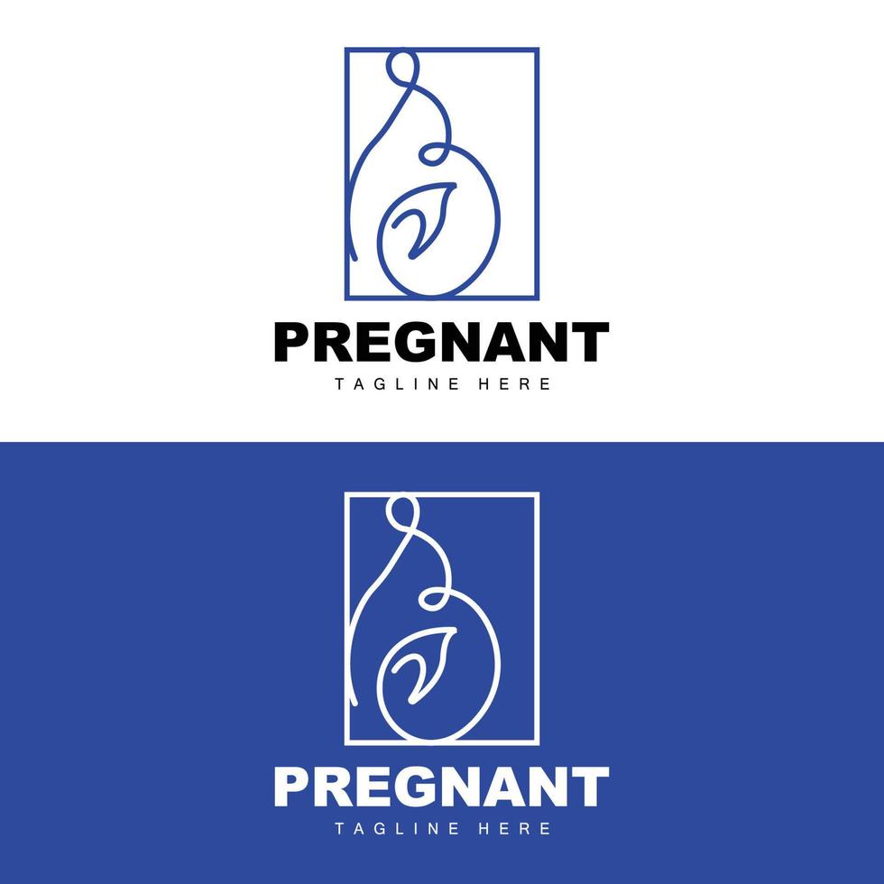 gravid logotyp, mamma och bebis hälsa vård design, gravid och bebis medicin varumärke ikon vektor