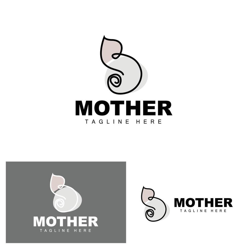 schwanger Logo, Mama und Baby Gesundheit Pflege Design, schwanger und Baby Medizin Marke Symbol Vektor