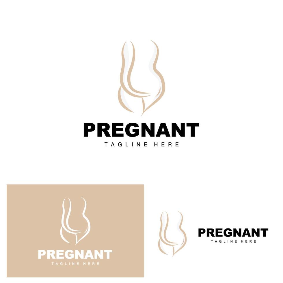 gravid logotyp, mamma och bebis hälsa vård design, gravid och bebis medicin varumärke ikon vektor