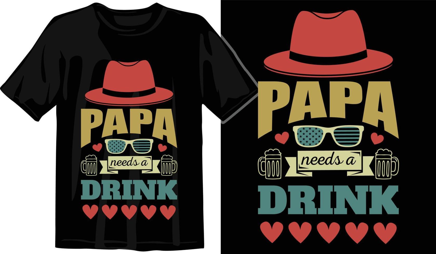 Beste Papa je T-Shirt Design. Papa Scherz Enthusiast T-Shirt Design. Vater von das Jahr T-Shirt Design. stolz Papa von ein Kind T-Shirt Design. Welt größte Papa T-Shirt Design vektor