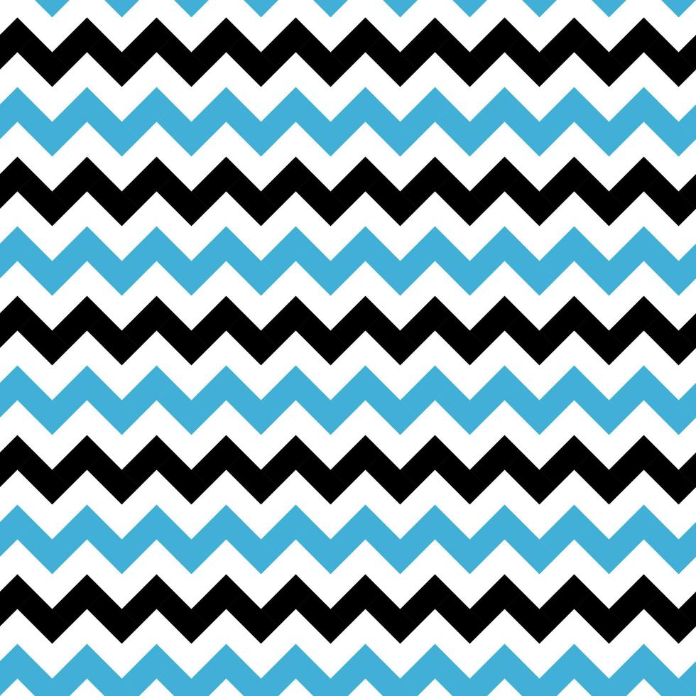 nahtlose Muster Zickzack Chevron schwarz und blau vektor