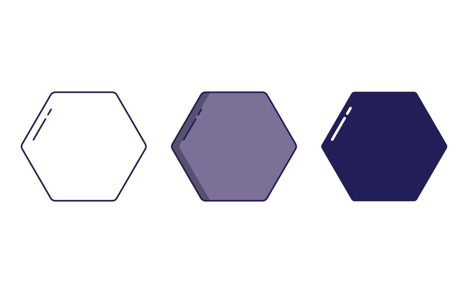 Hexagon Geometrie gestalten Vektor Symbol