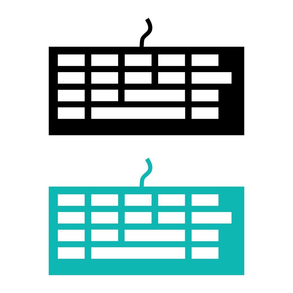 datortangentbord på vit bakgrund vektor
