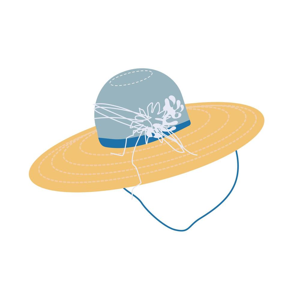 Damen modisch Hut, Vektor Illustration. schön Hut isoliert auf ein Weiß Hintergrund.