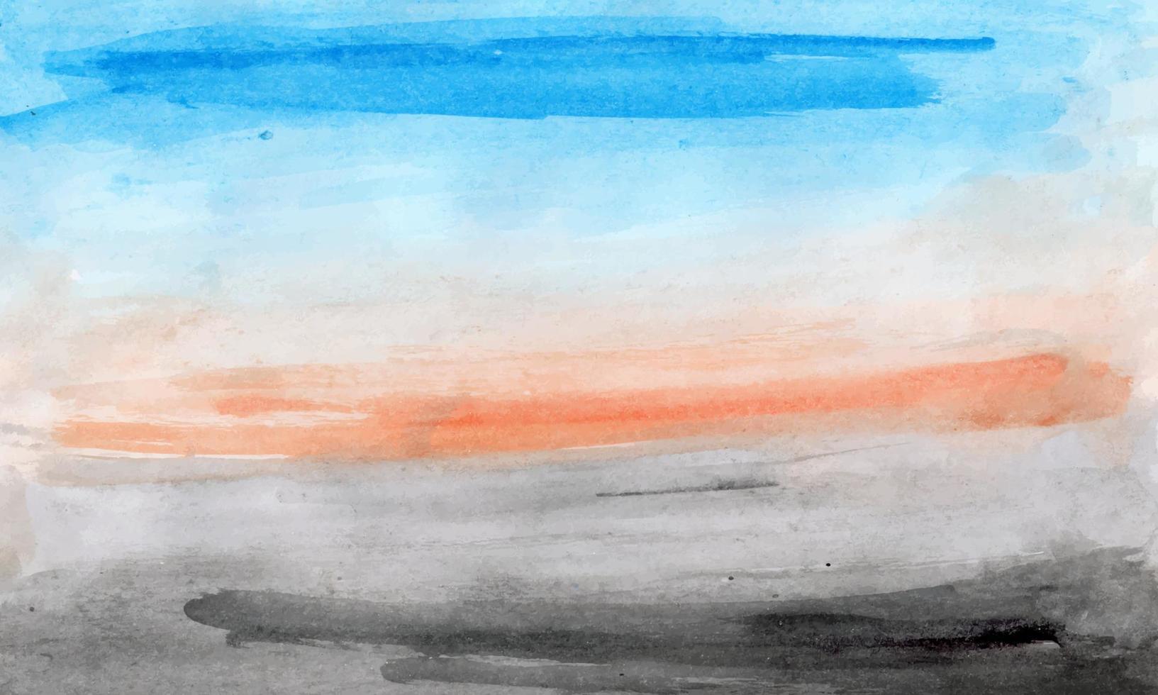 ein Aquarell Gemälde von ein Himmel mit Wolken und ein Blau Himmel mit das Sonne leuchtenden durch. modern Vektor Aquarell Hintergrund. bunt Hintergrund