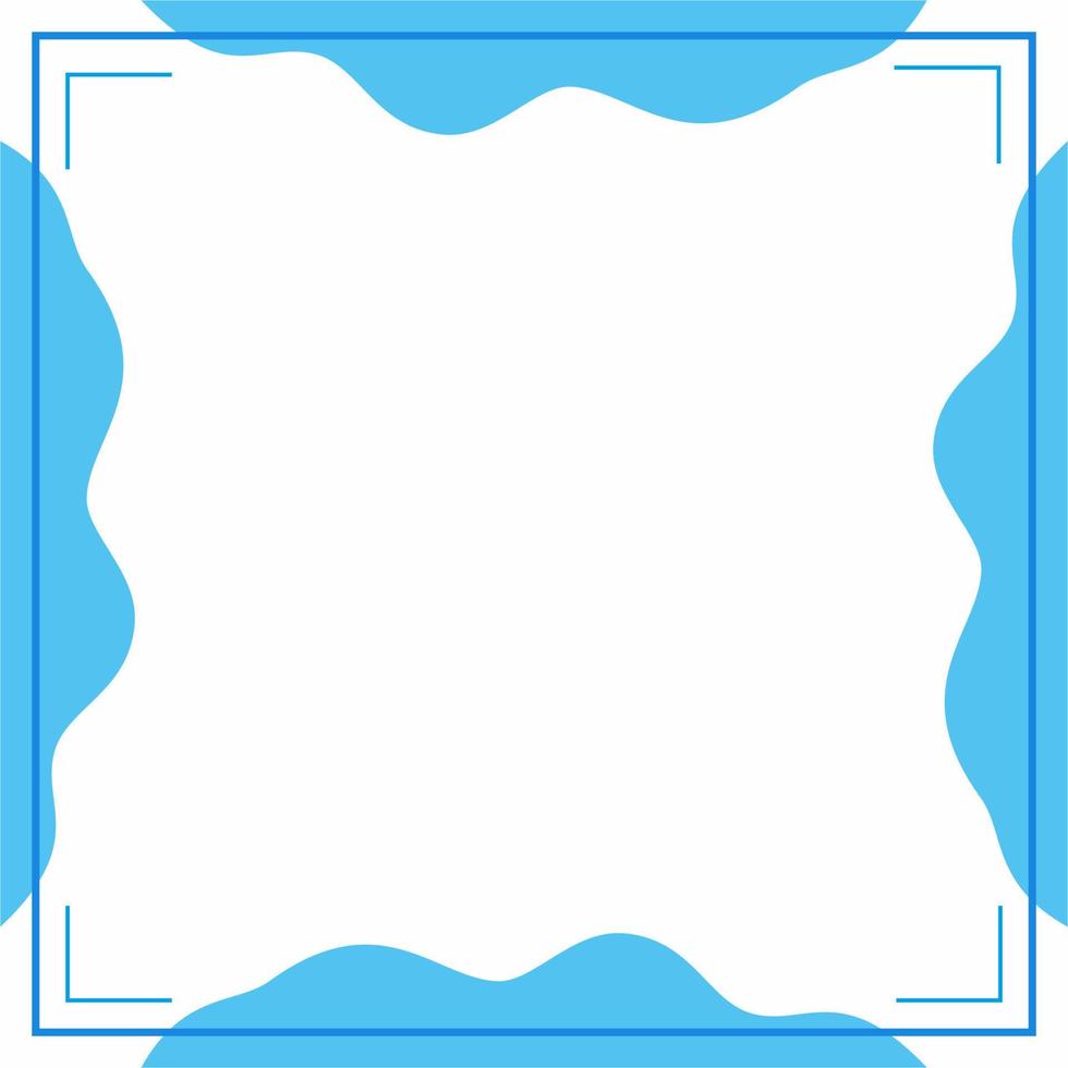 Blau und Weiß Rahmen Hintergrund Farbe mit Streifen Linie und wellig Formen. geeignet zum Sozial Medien Post und Netz. vektor