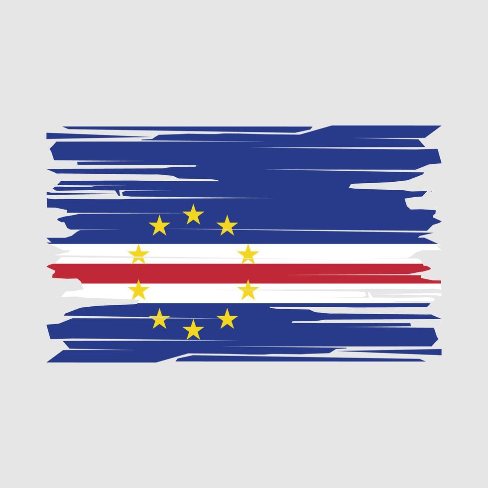 cape verde flagga borsta vektor