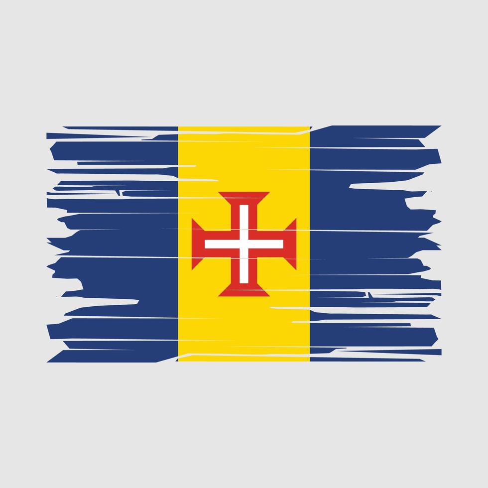 Bürste Vektor der Madeira-Flagge