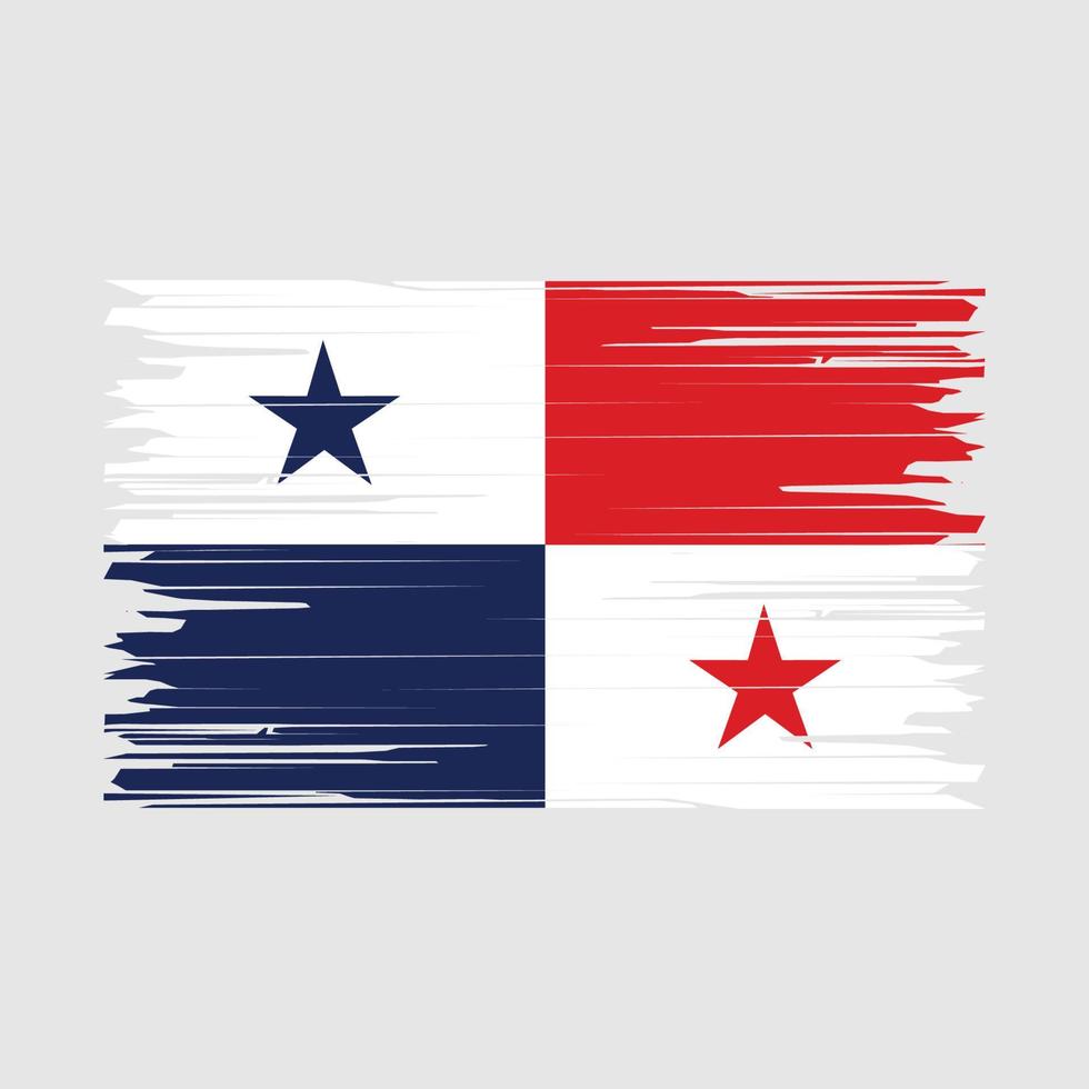 Panama-Flagge-Pinsel vektor