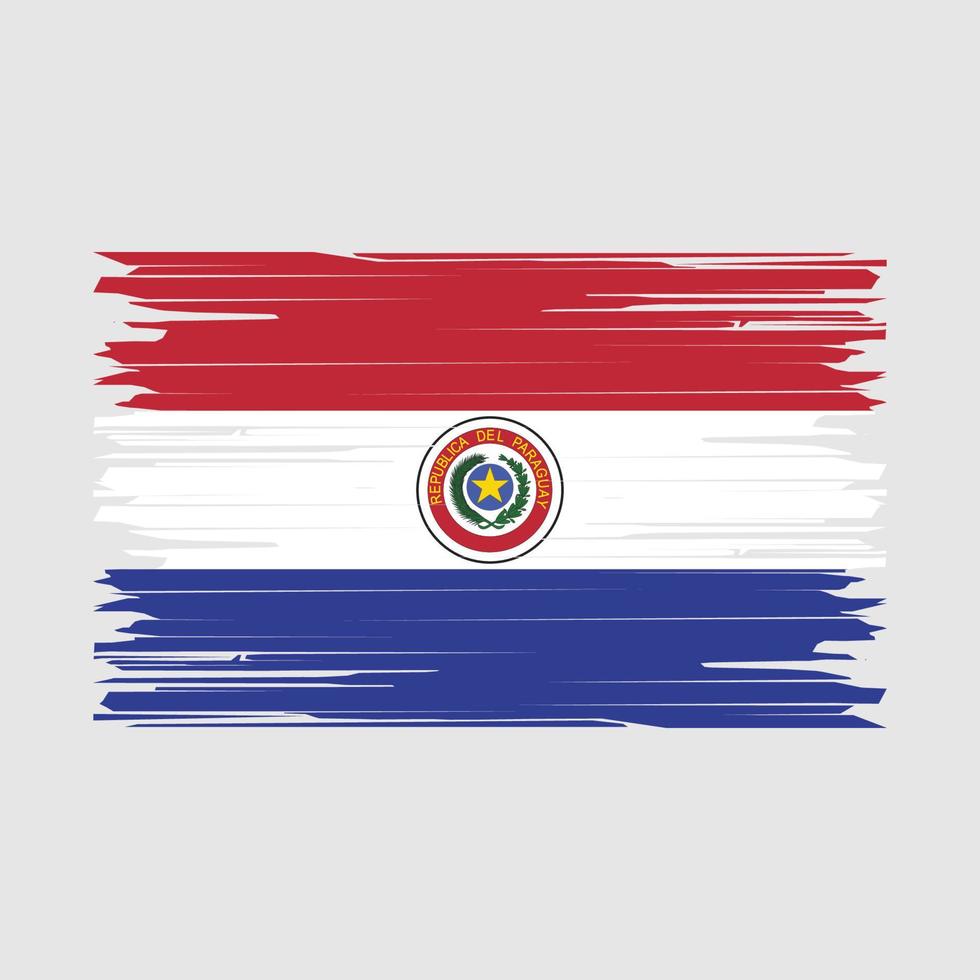 paraguay flagge bürste vektor
