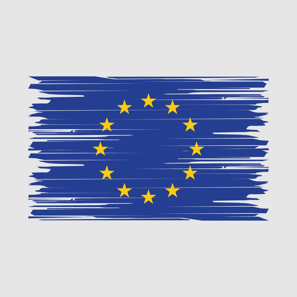 Bürste der europäischen Flagge vektor