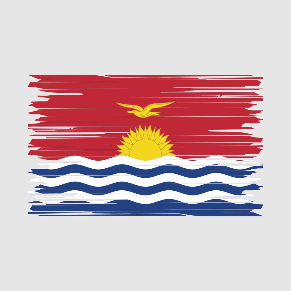 Kiribati-Flagge-Pinsel vektor