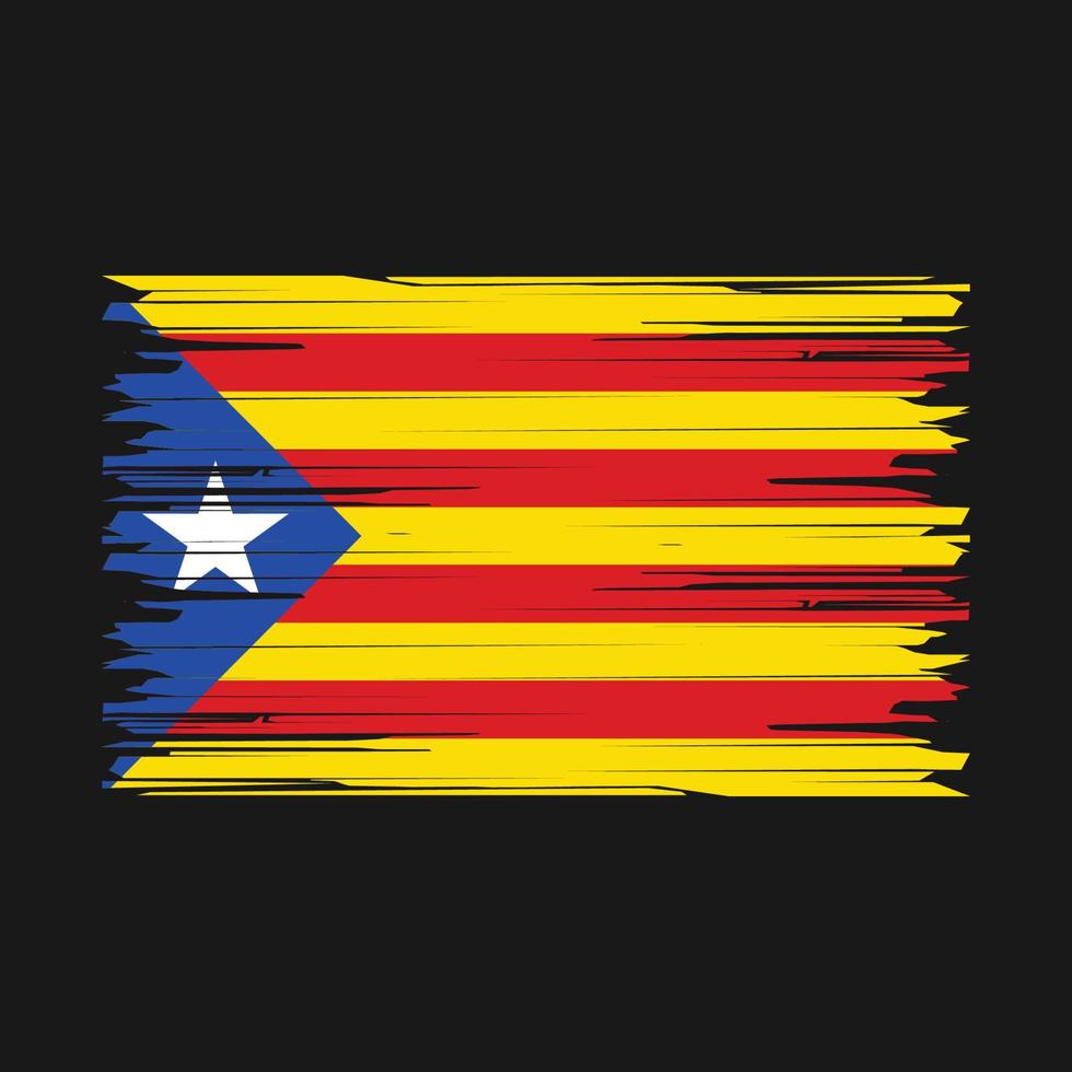 catalonia flagga borsta vektor