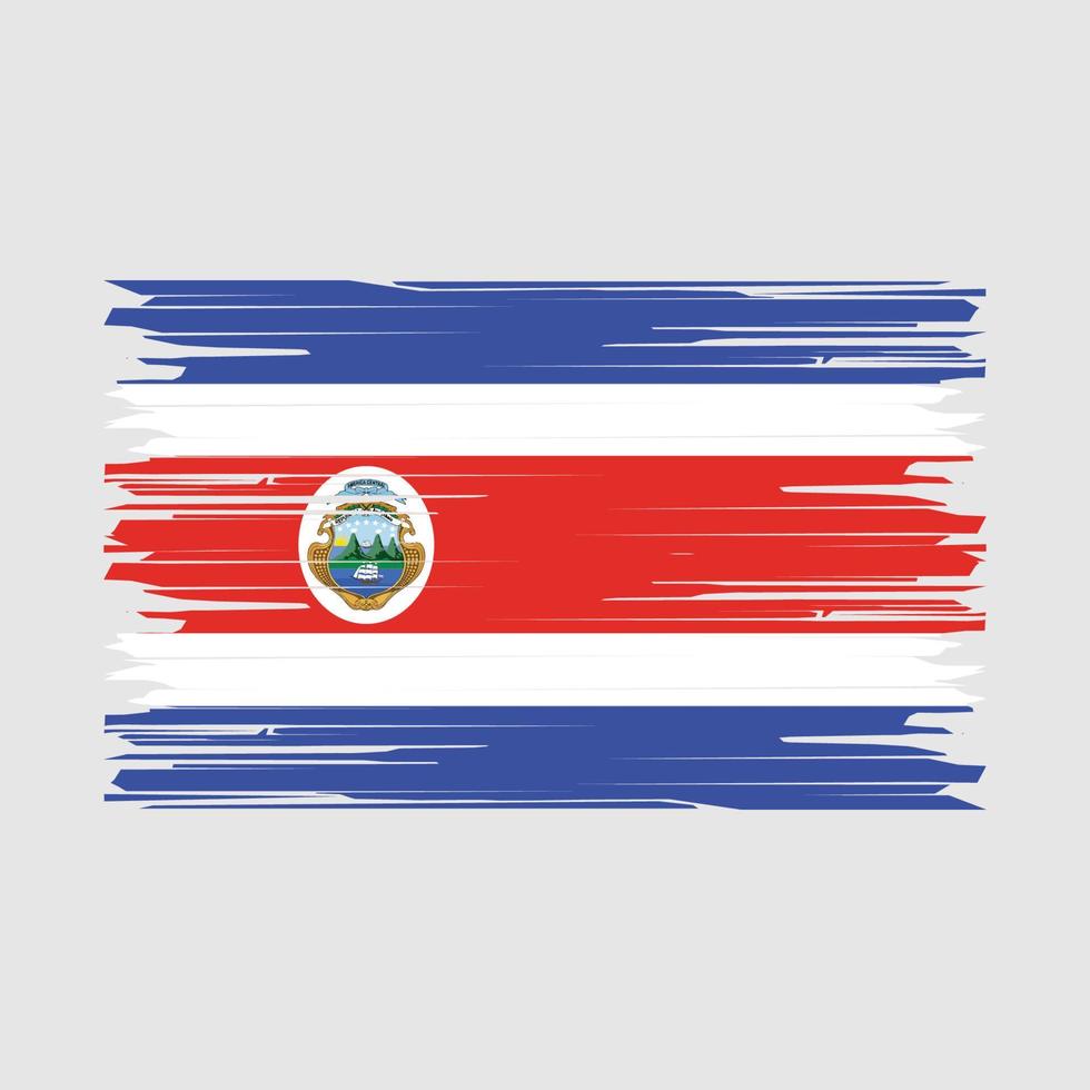 Bürste mit Costa-Rica-Flagge vektor