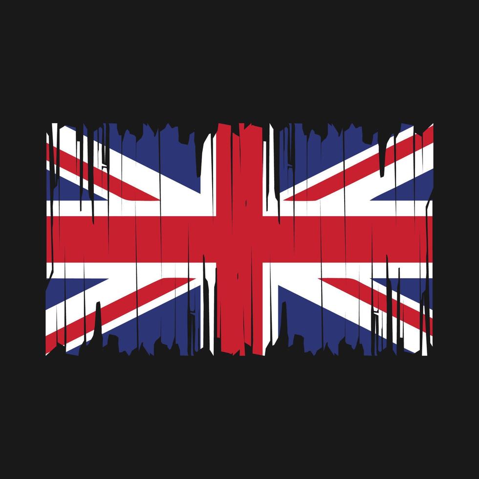 Pinselvektor der britischen Flagge vektor