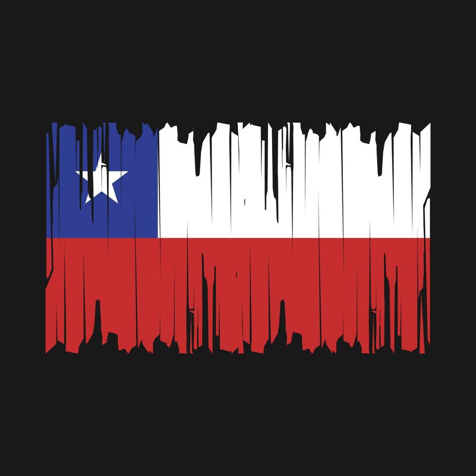 Pinselvektor mit chilenischer Flagge vektor