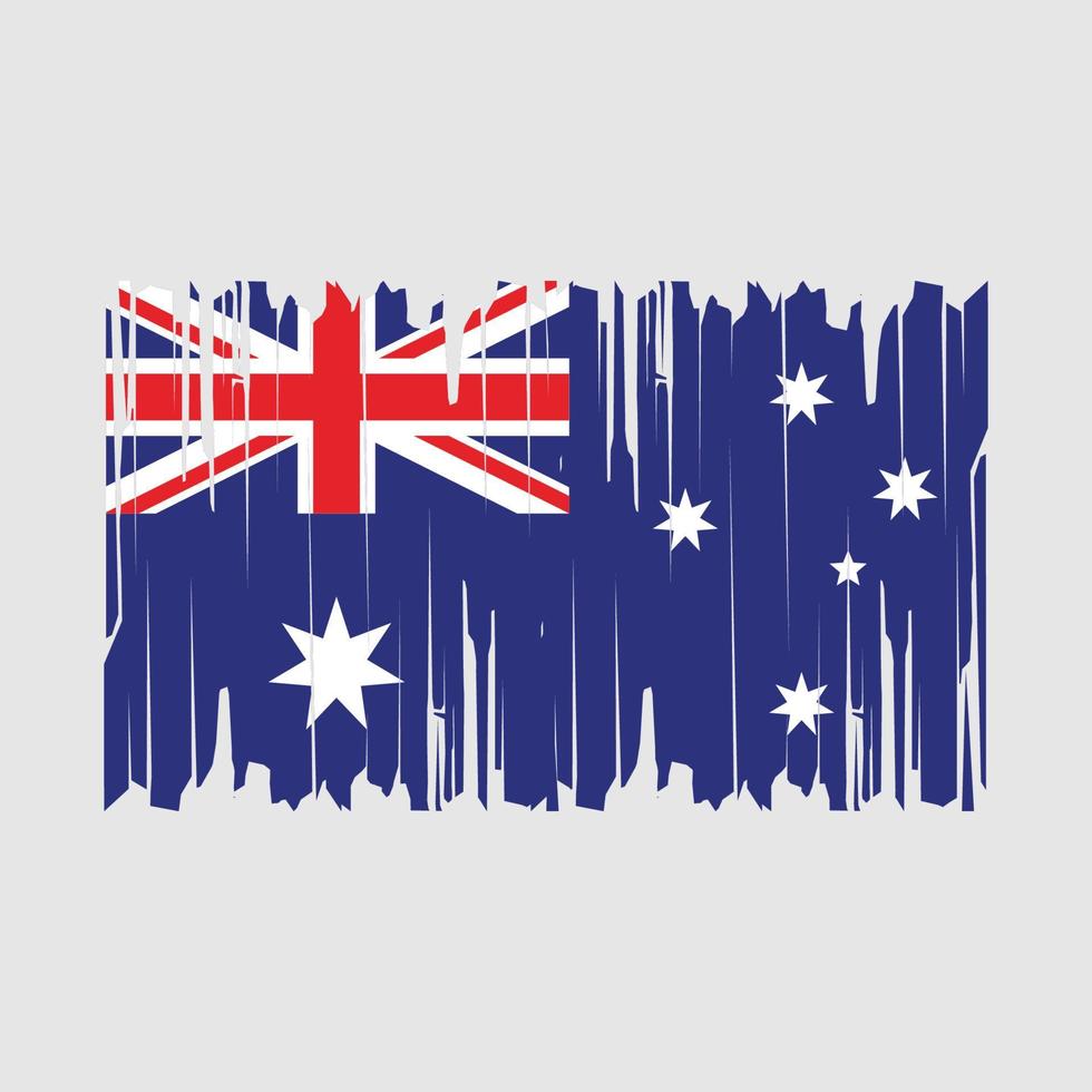 Pinselvektor mit australischer Flagge vektor