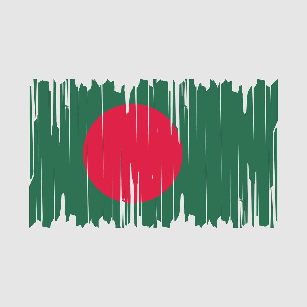Pinselvektor der bangladeschischen Flagge vektor