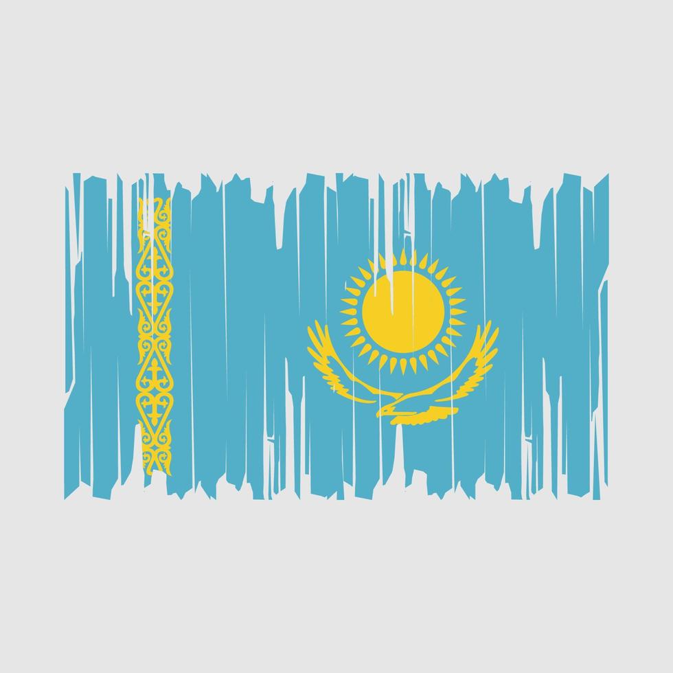 kazakhstan flagga borsta vektor