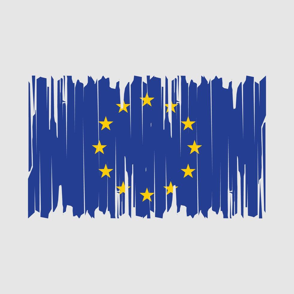 europeisk flagga borsta vektor