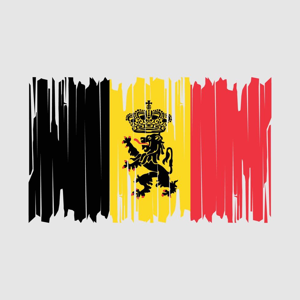 belgien flagga borsta vektor