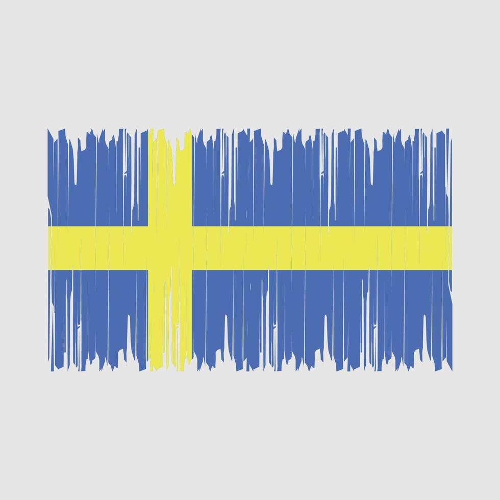 schweden flagge pinsel vektor illustration