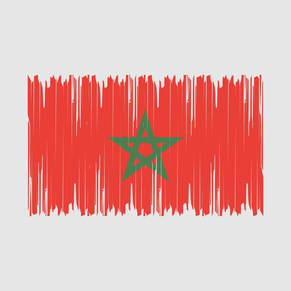 marokko flagge pinsel vektor illustration