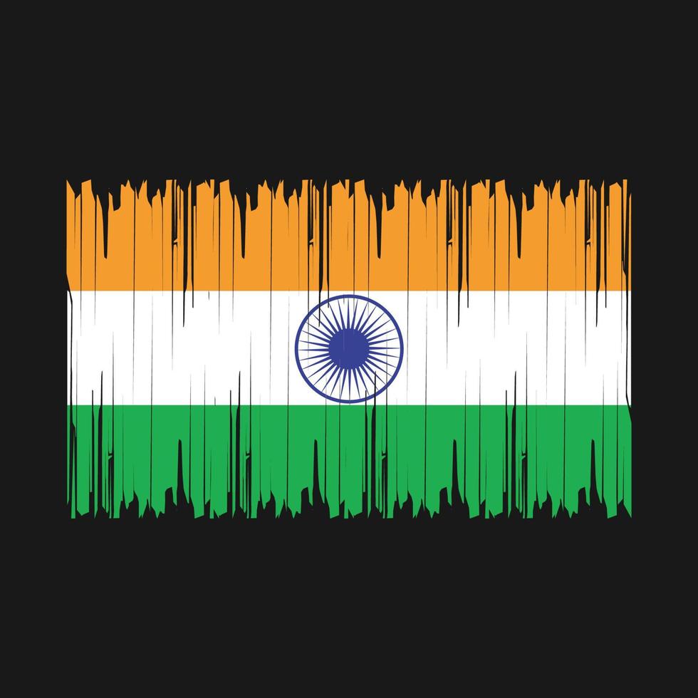 Indien flagga borste vektorillustration vektor