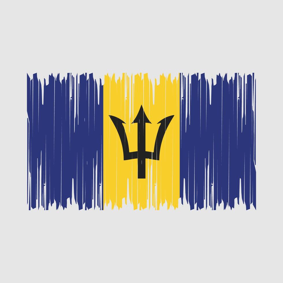 barbados flagga borsta vektor illustration