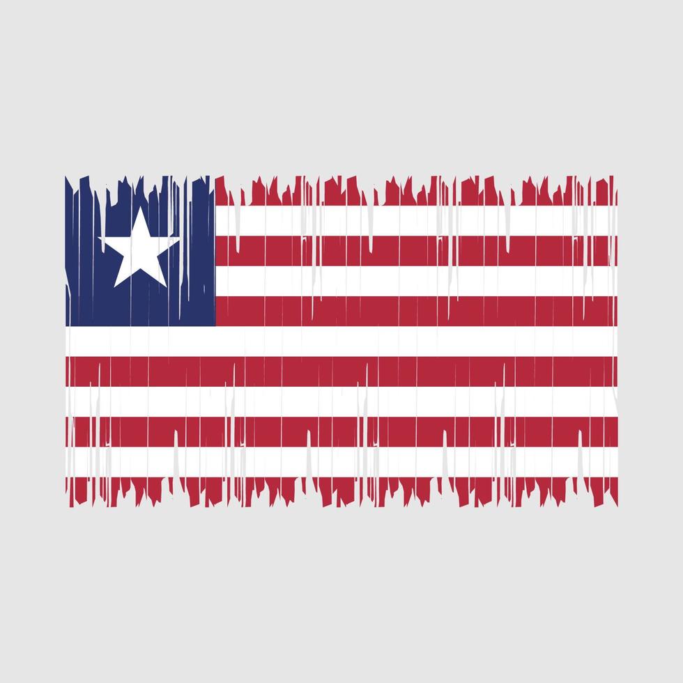 Liberia-Flagge-Pinsel-Vektor-Illustration vektor