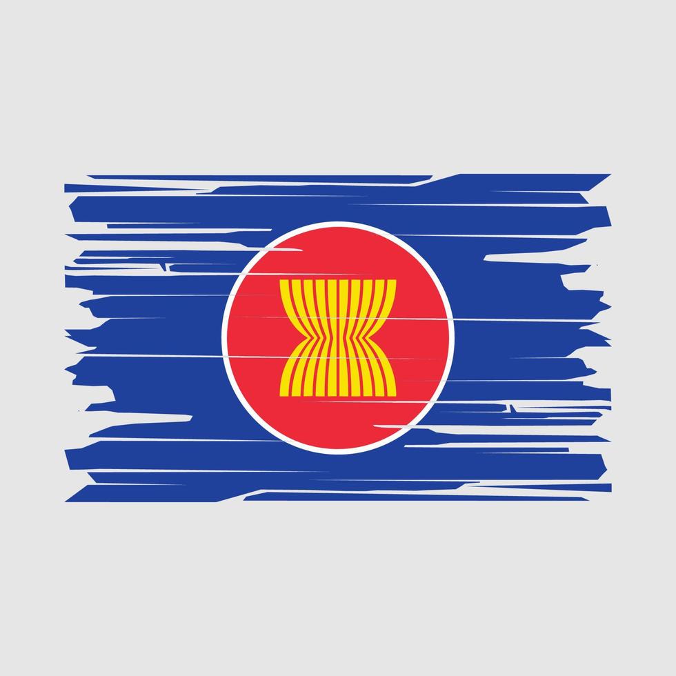 asean flag pinselvektor vektor