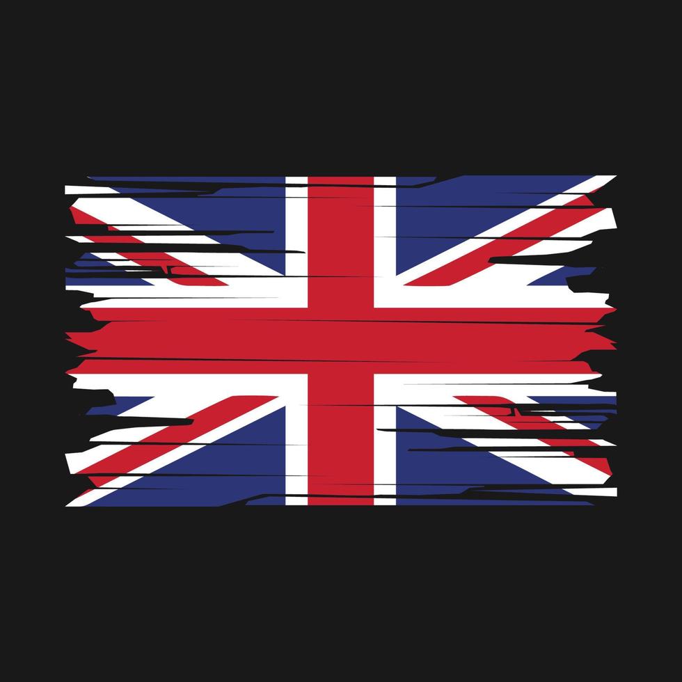 Storbritannien flagga borsta vektor