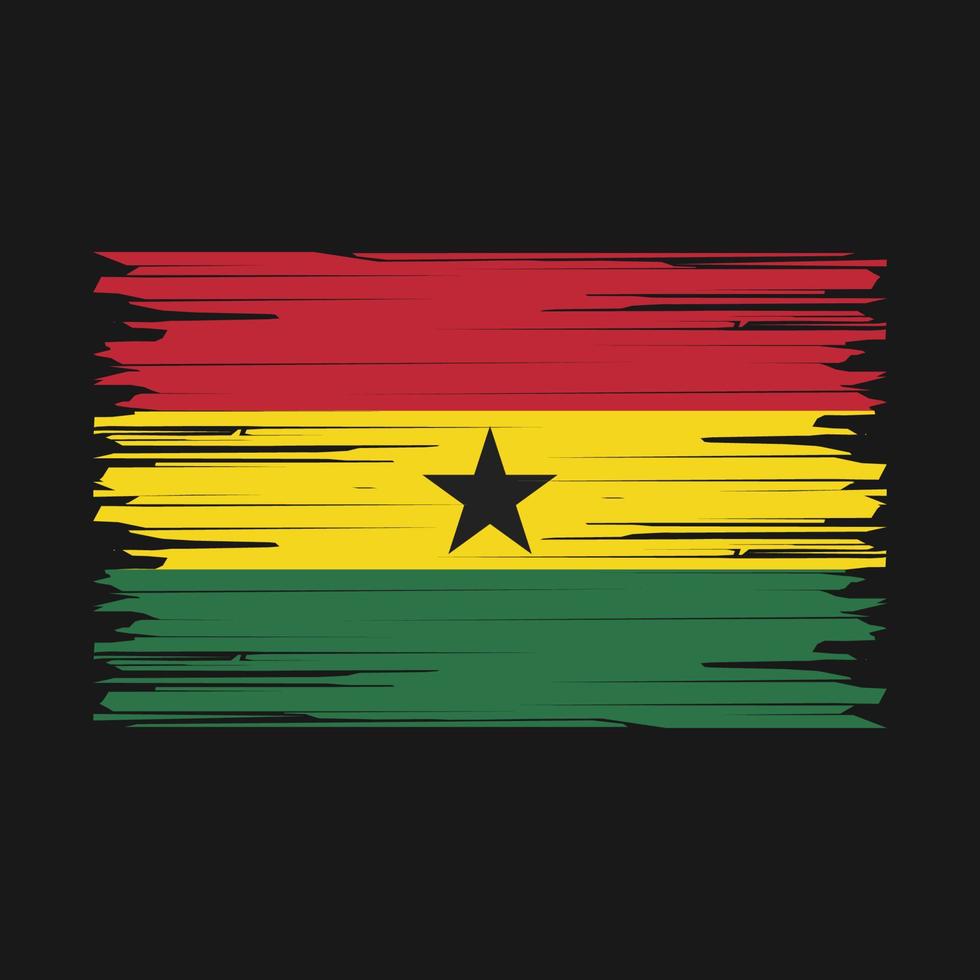 Ghana flaggborste vektor