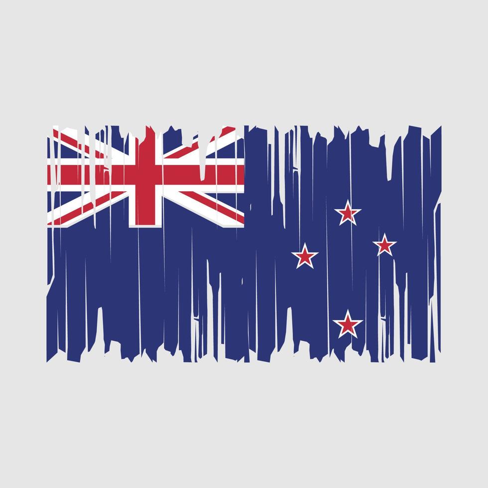 ny zealand flagga borsta vektor