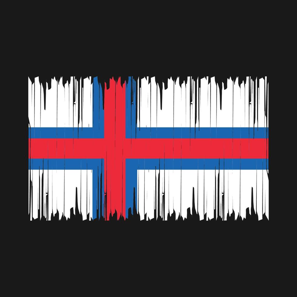 Färöer-Flaggen-Pinsel-Vektor-Illustration vektor