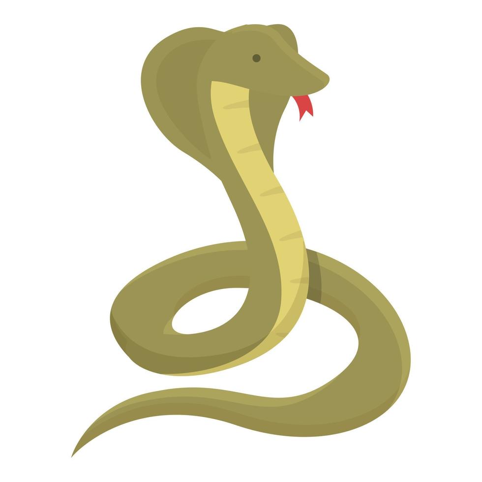 König Kobra Tier Symbol Karikatur Vektor. Schlange Kopf vektor