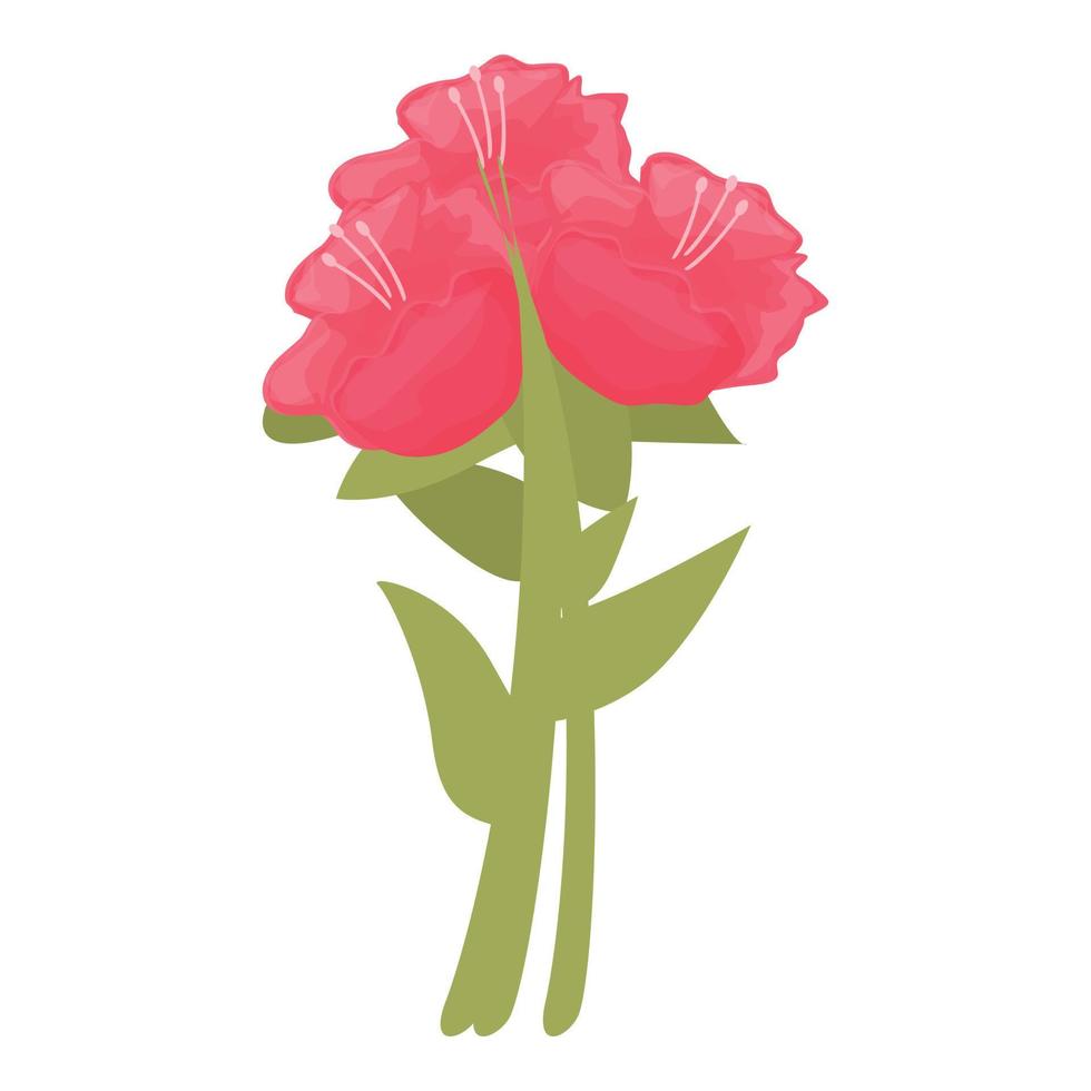 rhododendron botanik ikon tecknad serie vektor. blomma växt vektor