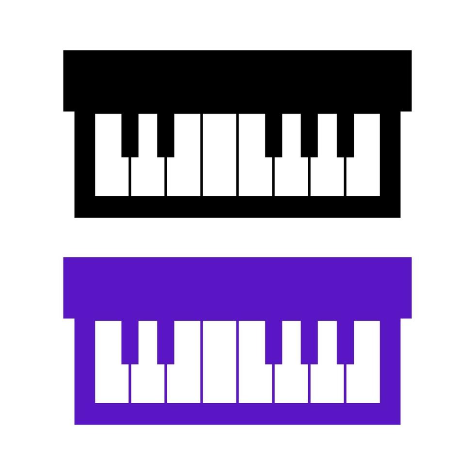 Klavier auf weißem Hintergrund eingestellt vektor