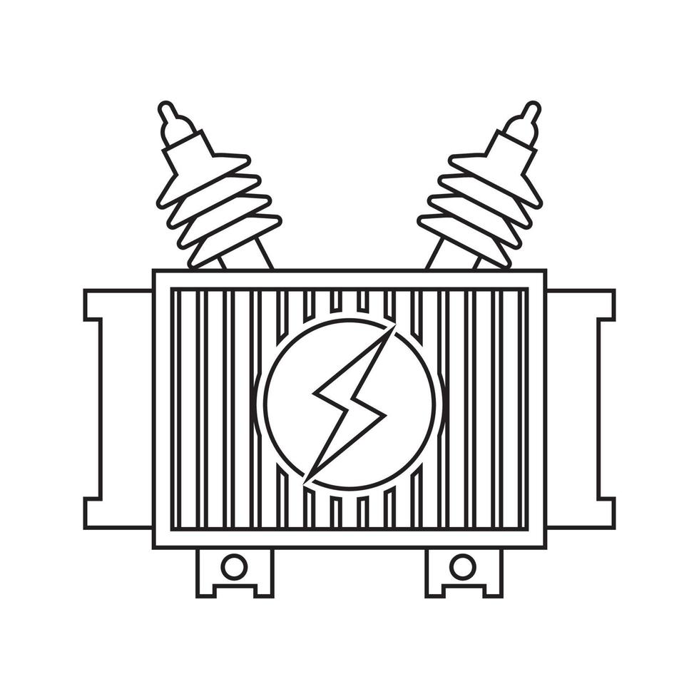 hoch Stromspannung elektrisch Transformator Symbol vektor