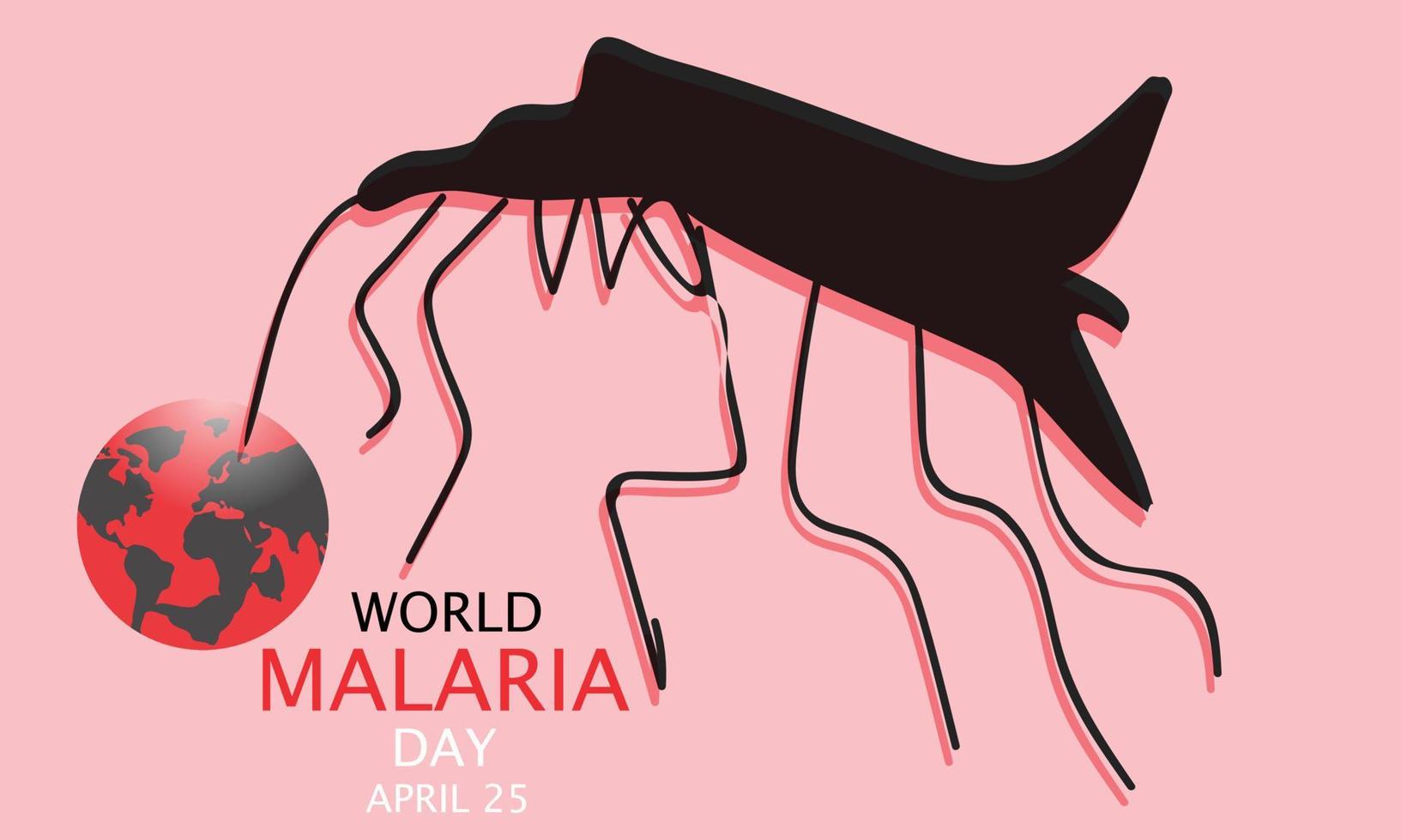 Welt Malaria Tag. Vorlage zum Hintergrund, Banner, Karte, Poster vektor