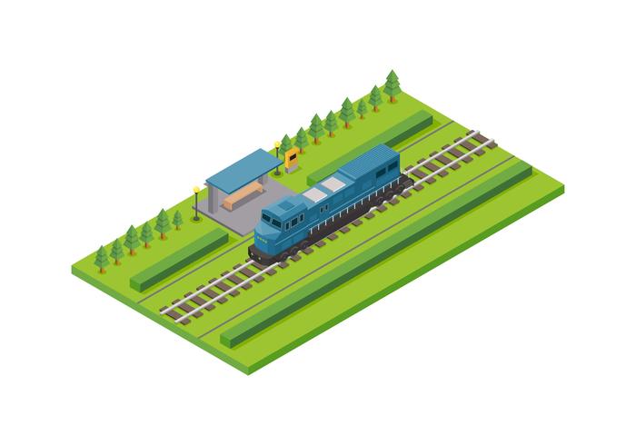 Isometrisk lokomotiv vektor