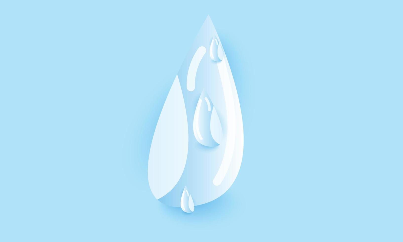Vektor Wasser fallen Design. Neu Design 2023
