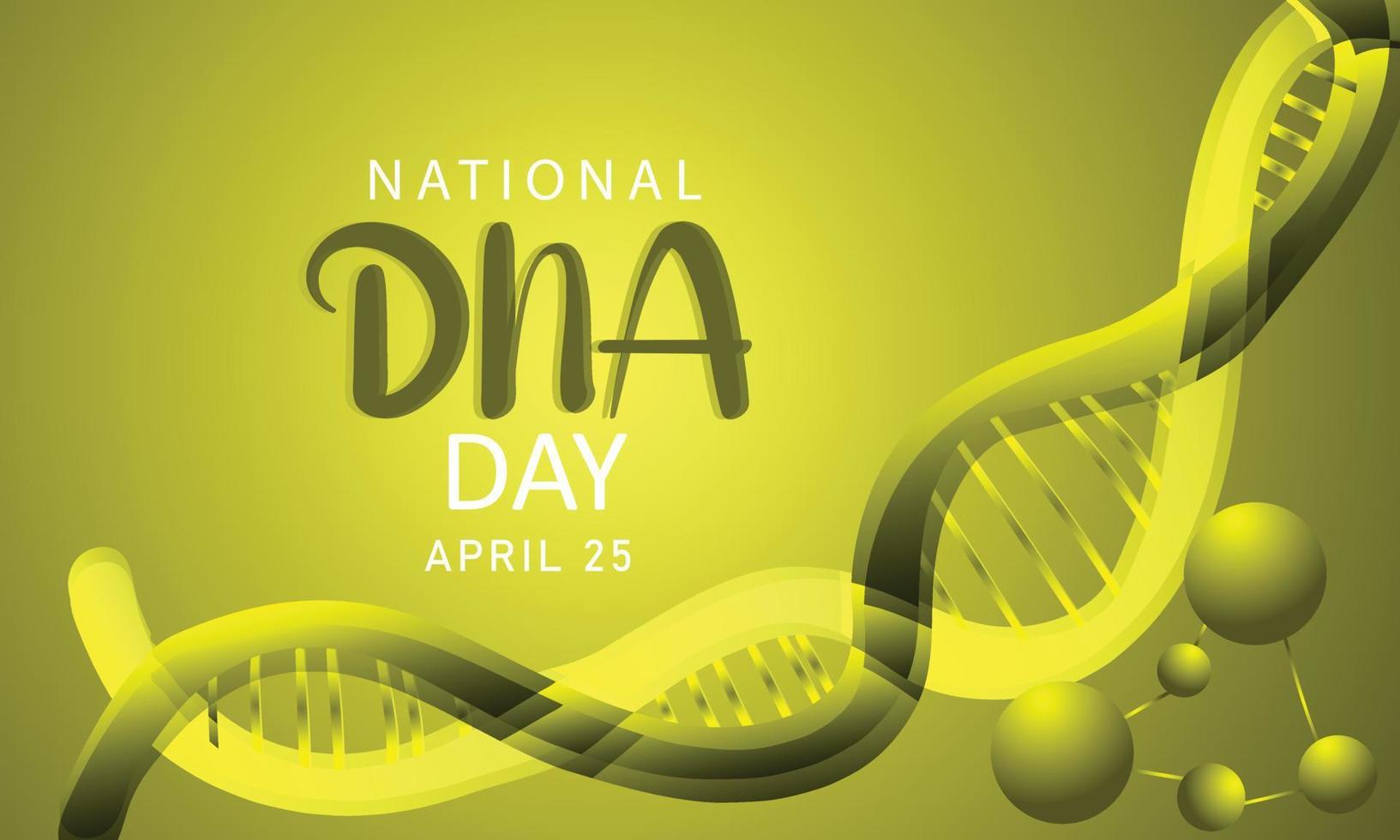 National DNA Tag. Vorlage zum Hintergrund, Banner, Karte, Poster vektor
